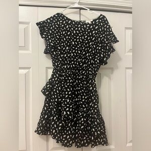 Umgee Black Dress with Cream Accents